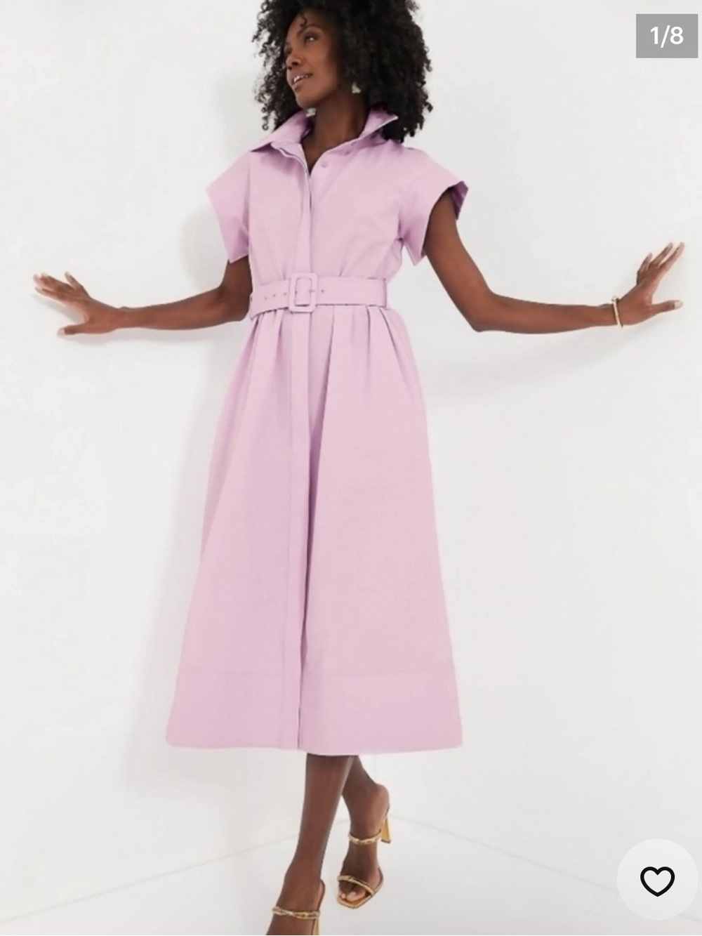 Tuckernuck Chloe Belter Midi dress in Lilac size S